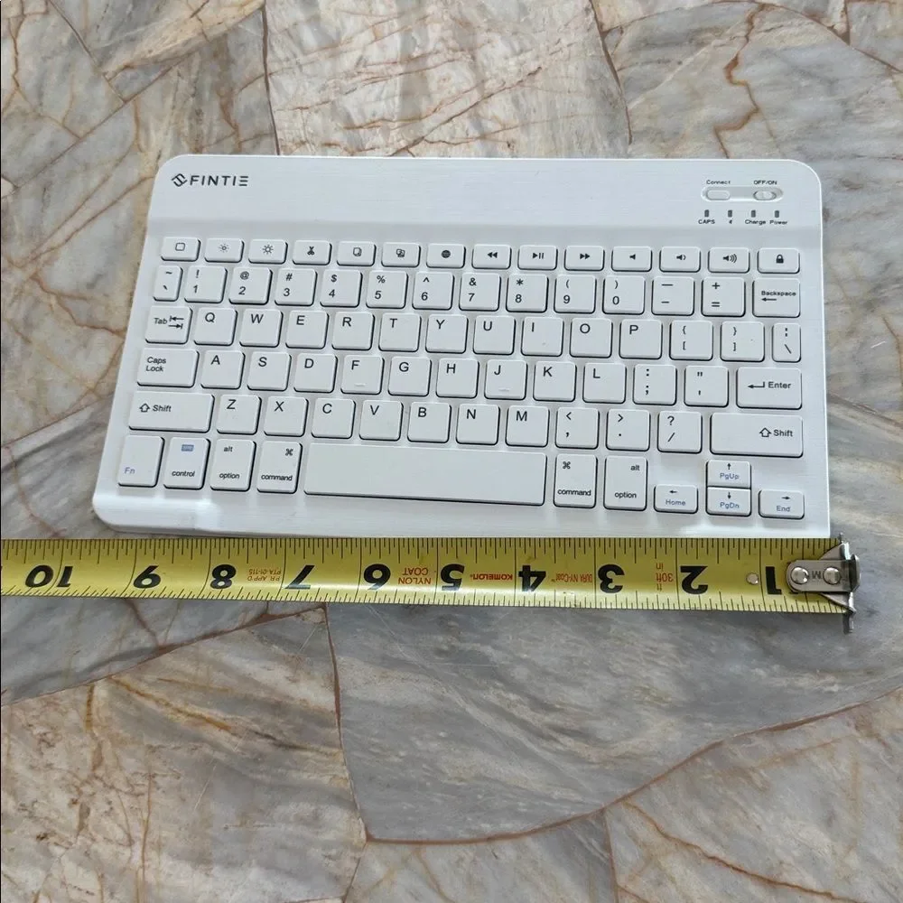 Fintie Ultra-Thin‎ Wireless Bluetooth Keyboard White for iPad Tablet iOS QWERTY